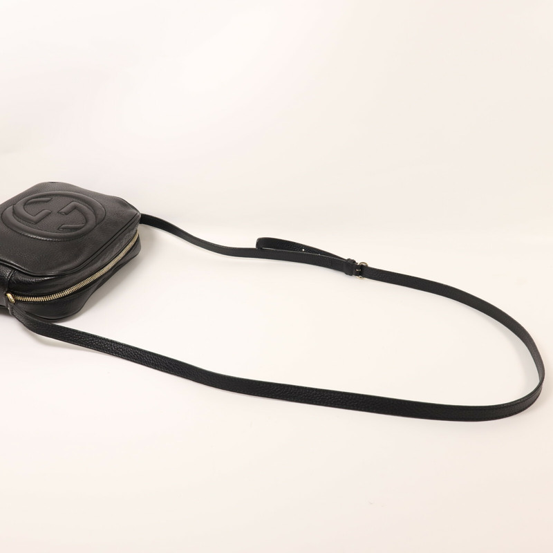 GUCCI 牛皮皮革Soho Disco金扣肩背袋-8