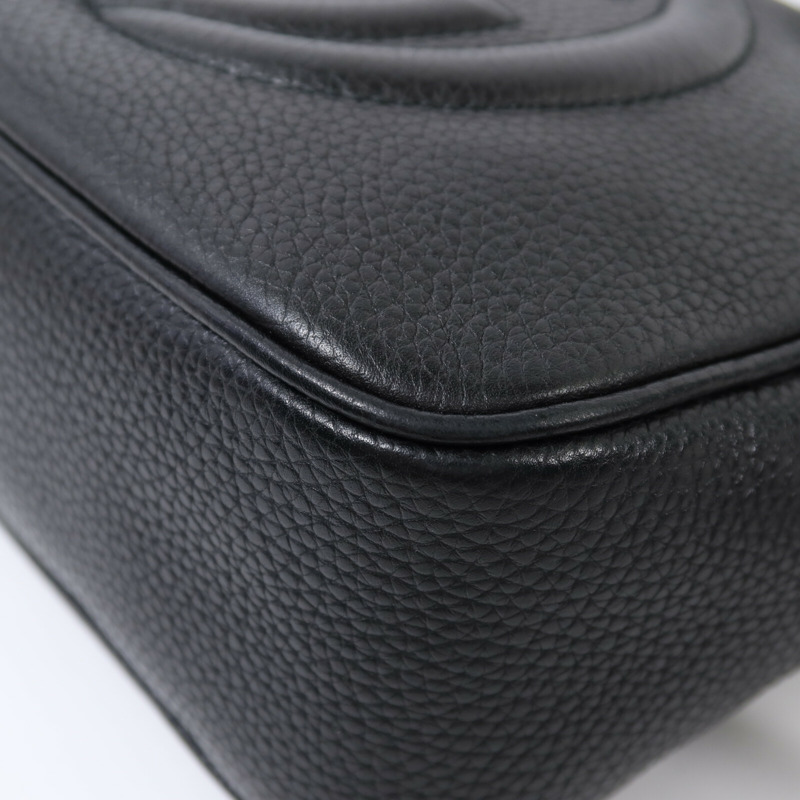 GUCCI 牛皮皮革Soho Disco金扣肩背袋-12