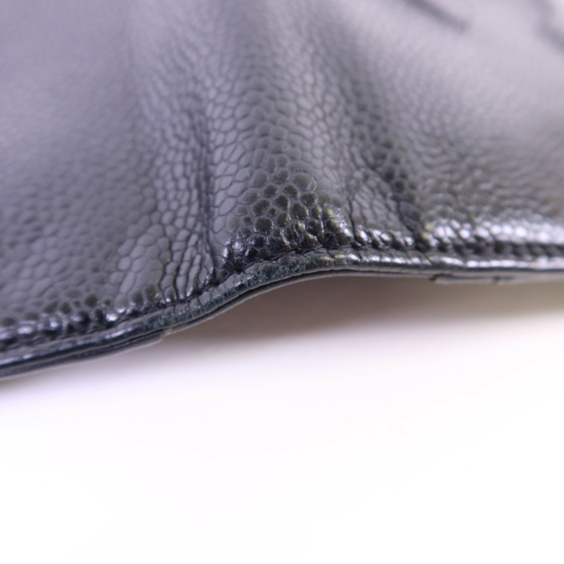 CHANEL 牛皮皮革Long Bifold Wallet銀扣長錢包-15