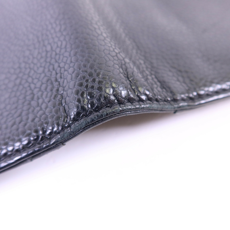 CHANEL 牛皮皮革Long Bifold Wallet銀扣長錢包-16