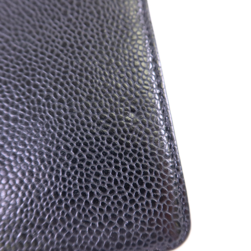 CHANEL 牛皮皮革Long Bifold Wallet銀扣長錢包-17