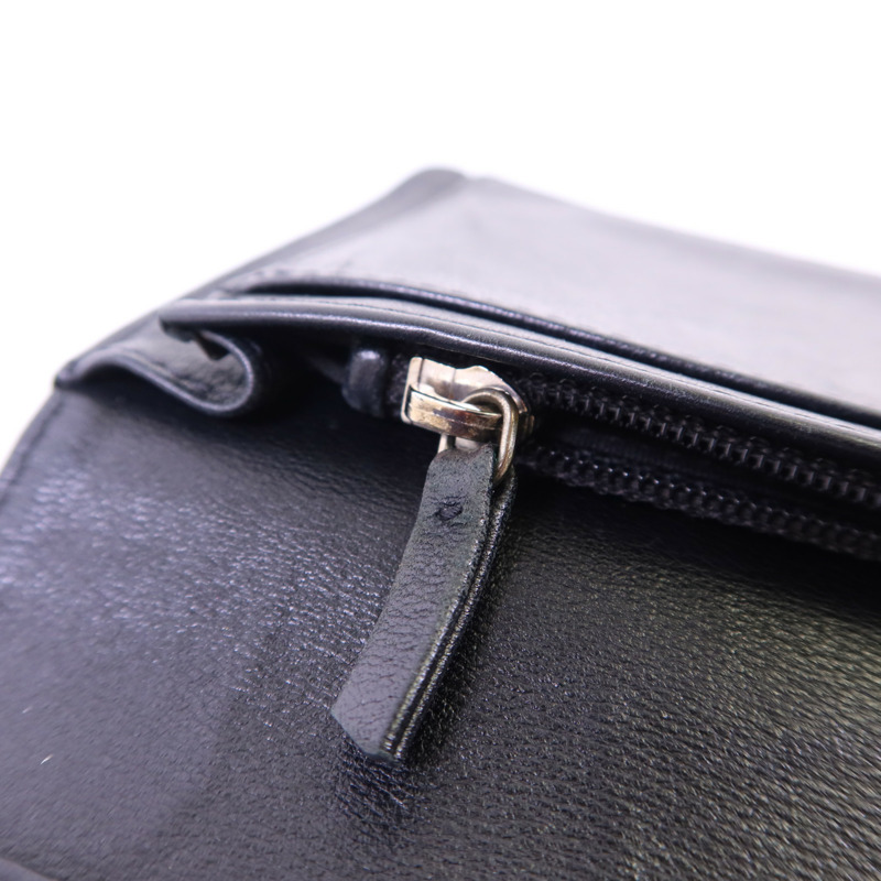 CHANEL 牛皮皮革Long Bifold Wallet銀扣長錢包-19