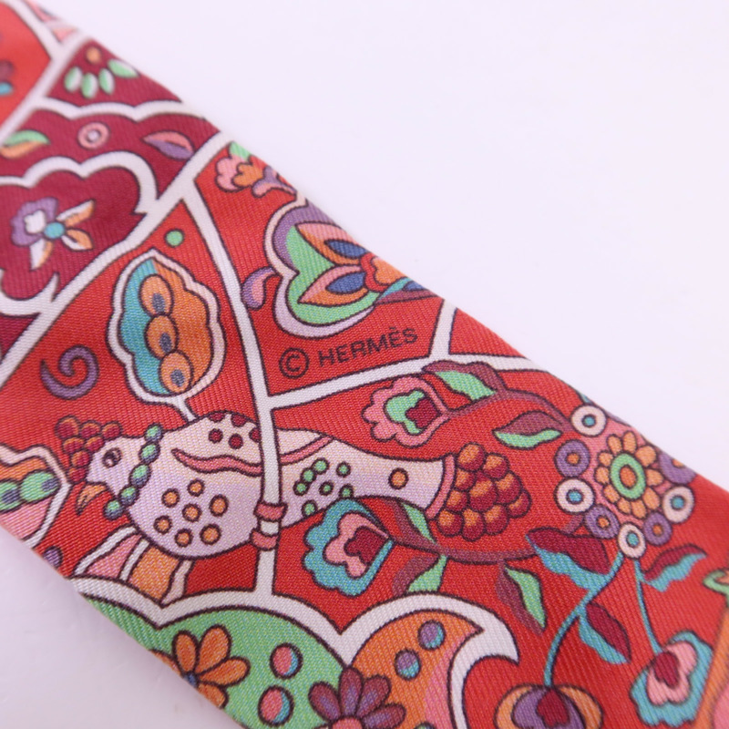 HERMES 絲質Twilly絲巾-5