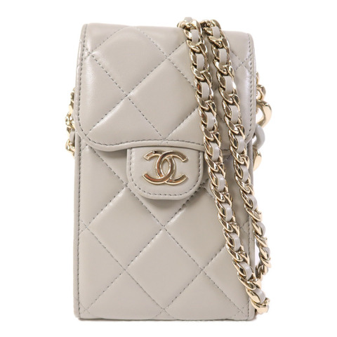 CHANEL 羊皮皮革Chain Shoulder Bag金扣鏈帶肩背袋