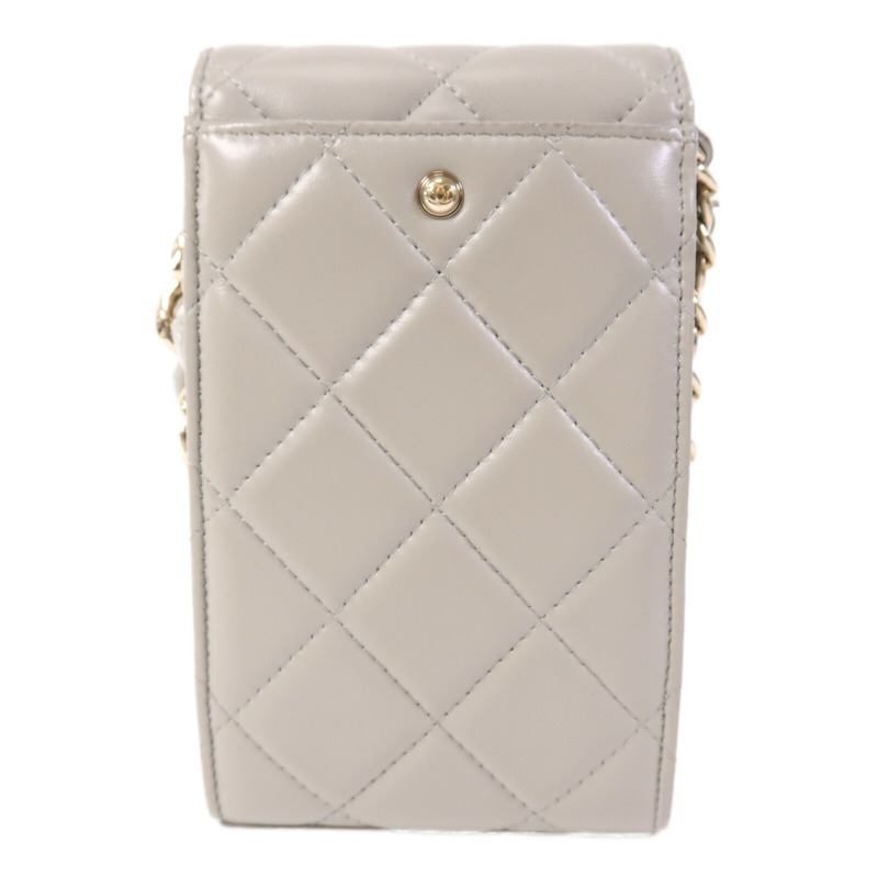 CHANEL 羊皮皮革Chain Shoulder Bag金扣鏈帶肩背袋-1