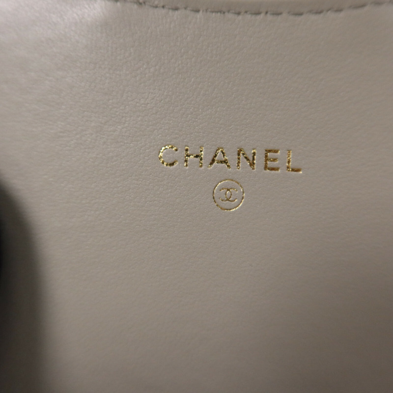 CHANEL 羊皮皮革Chain Shoulder Bag金扣鏈帶肩背袋-5