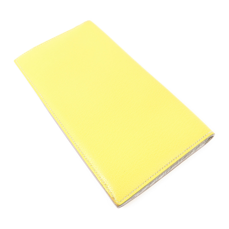 HERMES Swift皮革Evelyne Long Wallet長錢包Lime-3