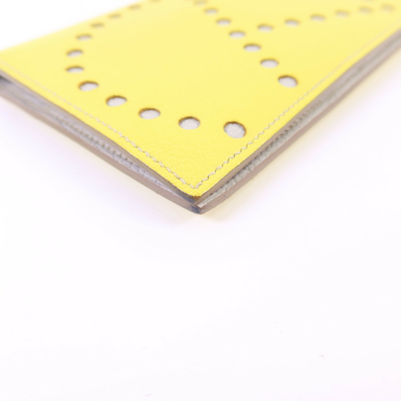 HERMES Swift皮革Evelyne Long Wallet長錢包Lime-7