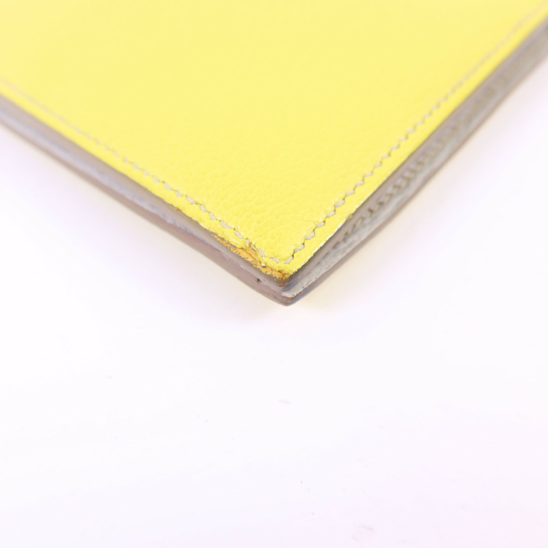 HERMES Swift皮革Evelyne Long Wallet長錢包Lime-9