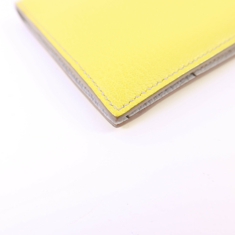 HERMES Swift皮革Evelyne Long Wallet長錢包Lime-10