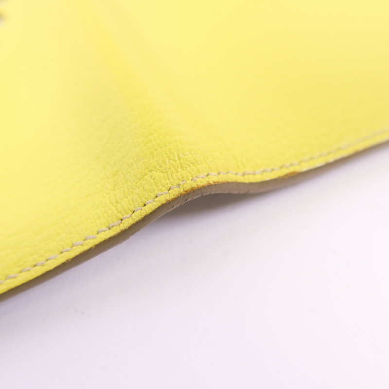 HERMES Swift皮革Evelyne Long Wallet長錢包Lime-12