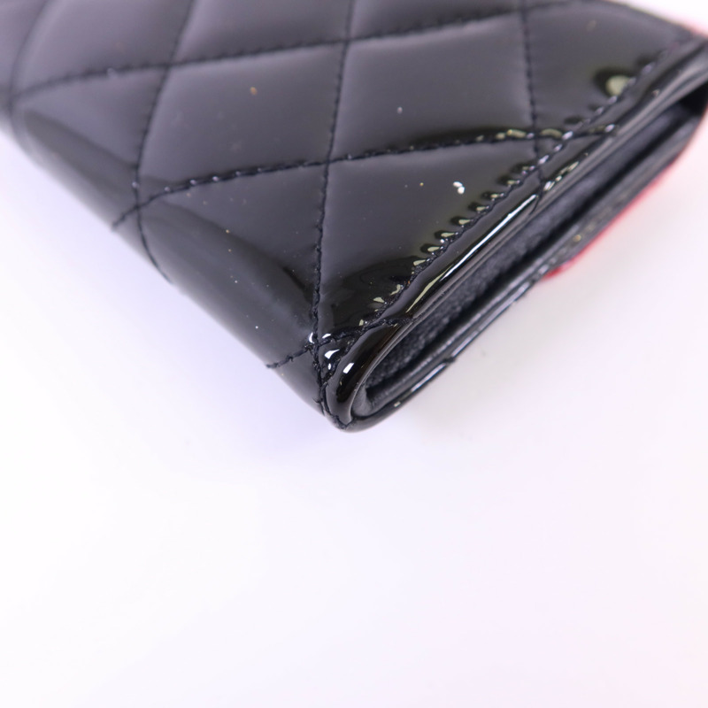 CHANEL 漆皮皮革Card Case銀扣卡片套-11