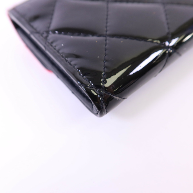 CHANEL 漆皮皮革Card Case銀扣卡片套-12