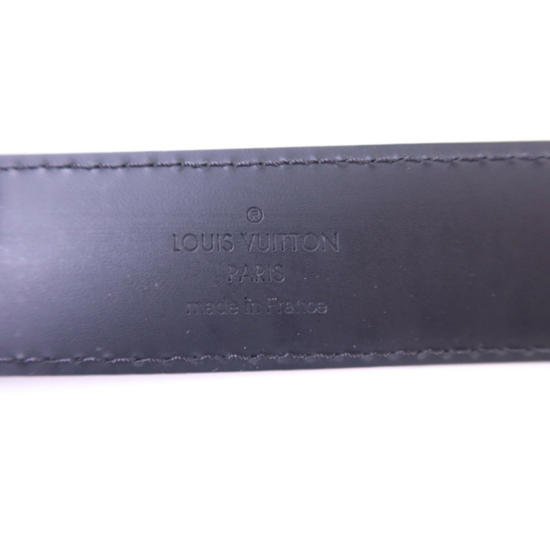 LOUIS VUITTON Damier Graphite Belt銀扣皮帶-10