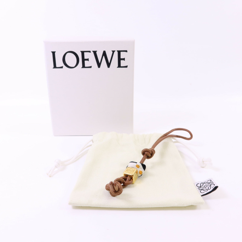 LOEWE 牛皮皮革/金屬/玻璃Charm掛飾-8