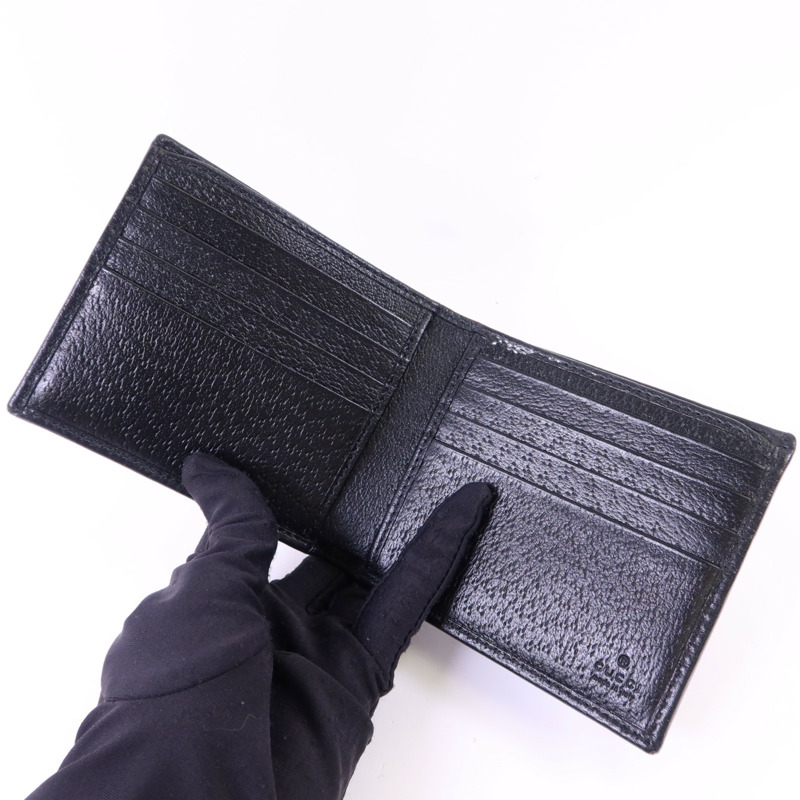 GUCCI 牛皮皮革Horsebit Bifold Wallet金扣錢包-4