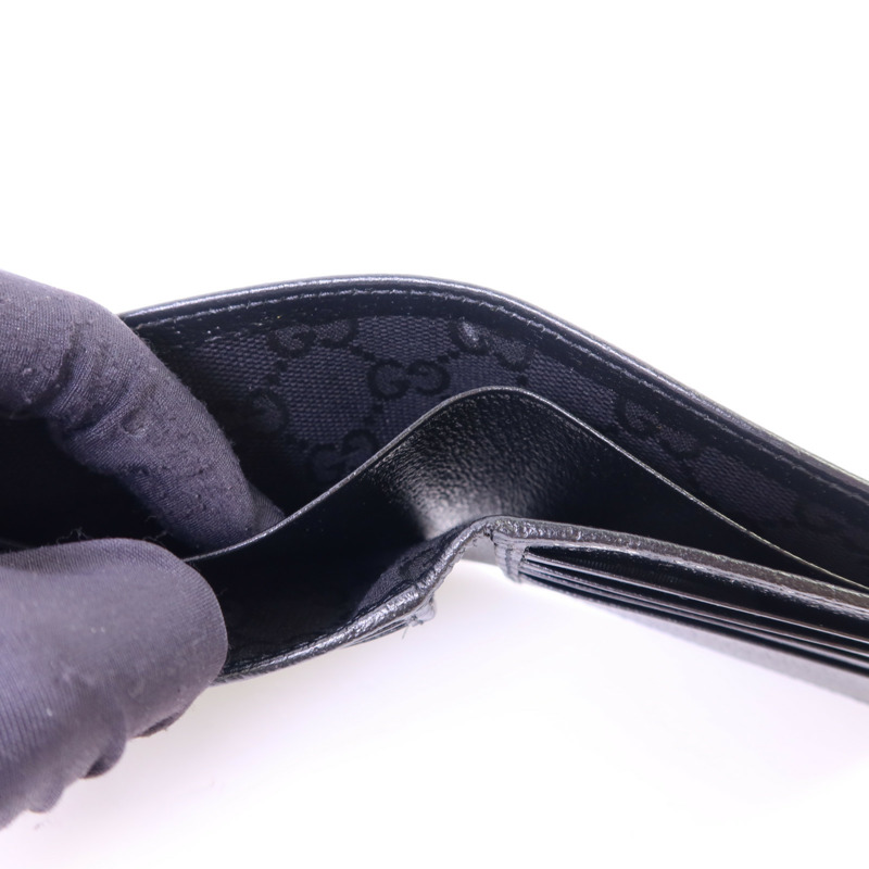 GUCCI 牛皮皮革Horsebit Bifold Wallet金扣錢包-5