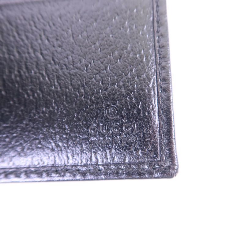GUCCI 牛皮皮革Horsebit Bifold Wallet金扣錢包-6