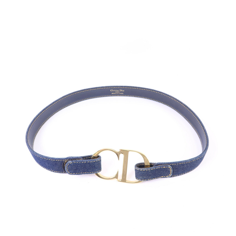 Dior 牛仔布/金屬Belt皮帶-1