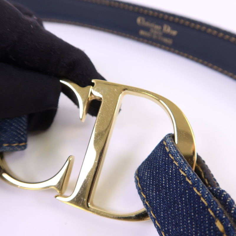 Dior 牛仔布/金屬Belt皮帶-10
