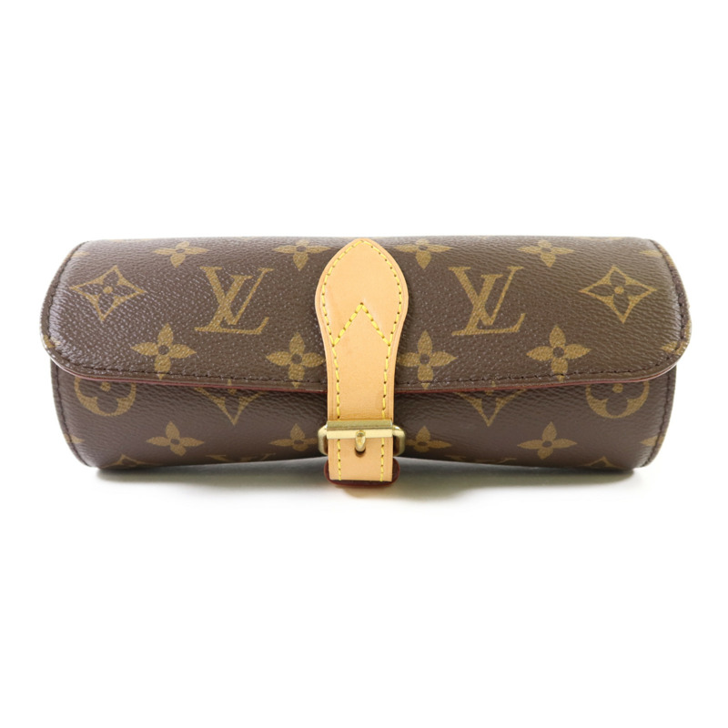LOUIS VUITTON Monogram Watch Case金扣手錶盒-0