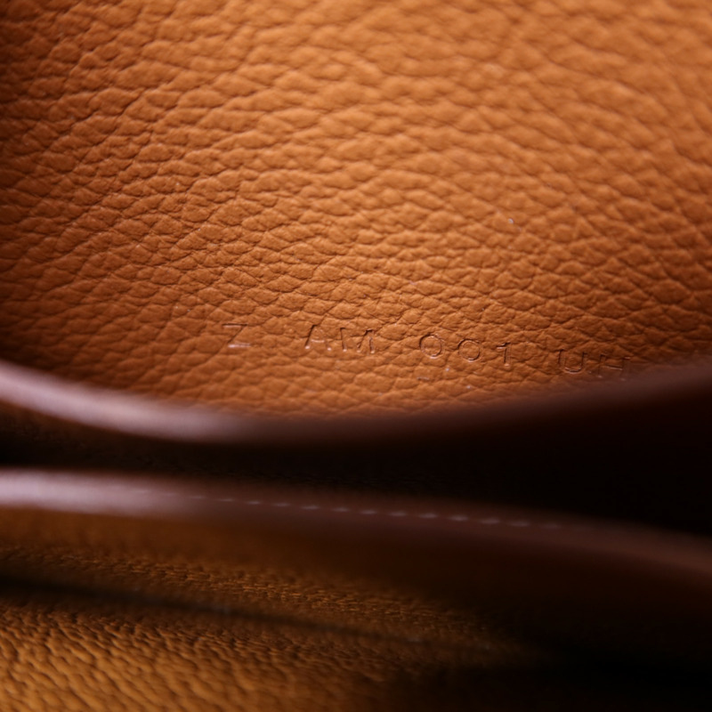 HERMES Evercolor皮革Roulis Slim金扣錢包Gold-6