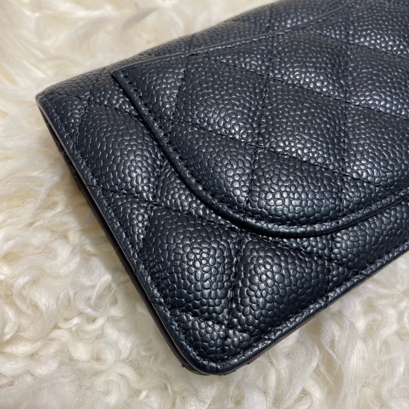 Chanel 黑色長夾包-4