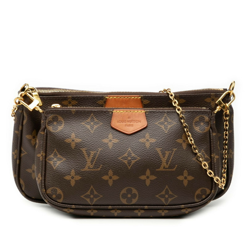 路易威登 Monogram Multi Pochette Accessoires 手提包/單肩包 2WAY M44813 棕色皮革 女士 LOUIS VUITTON-0