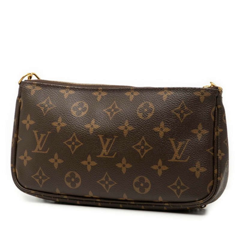 路易威登 Monogram Multi Pochette Accessoires 手提包/單肩包 2WAY M44813 棕色皮革 女士 LOUIS VUITTON-1