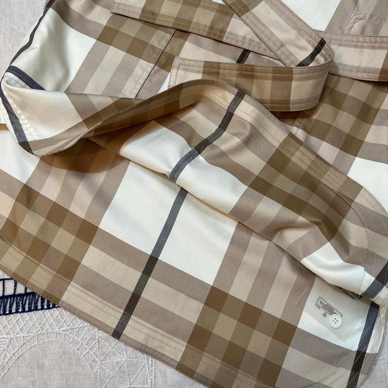 BURBERRY 英國冰霜白格紋洋裝UK4-9