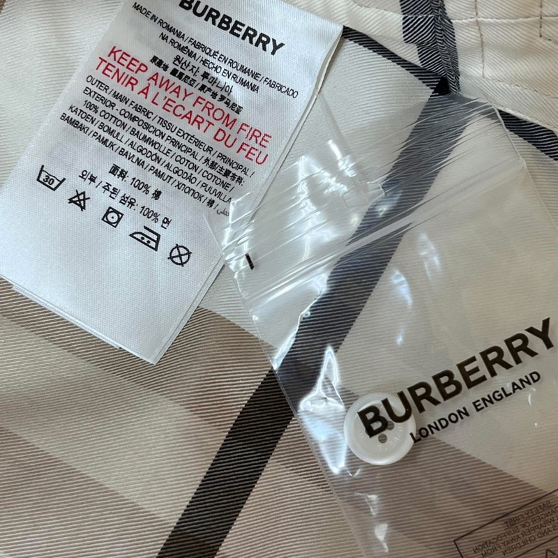 BURBERRY 英國冰霜白格紋洋裝UK4-11
