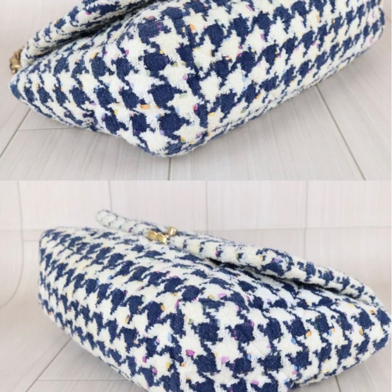 「JL精品代購」9新 Chanel 香奈兒 19 Maxi千鳥格-7