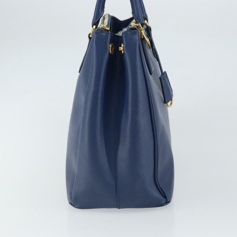 【日本直送】PRADA 手提包 皮革 藍色 金色 Auth mr1971-2