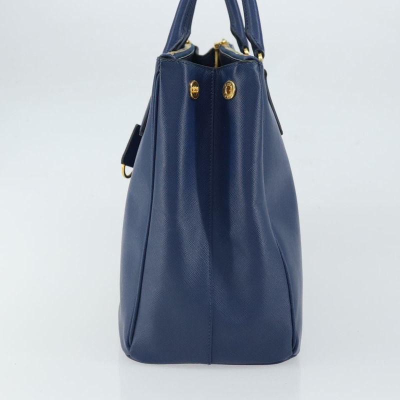 【日本直送】PRADA 手提包 皮革 藍色 金色 Auth mr1971-3