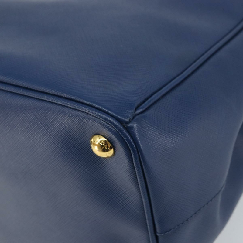 【日本直送】PRADA 手提包 皮革 藍色 金色 Auth mr1971-8