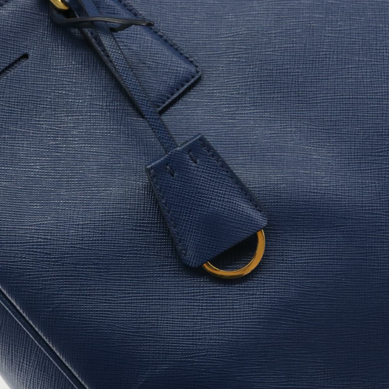 【日本直送】PRADA 手提包 皮革 藍色 金色 Auth mr1971-9
