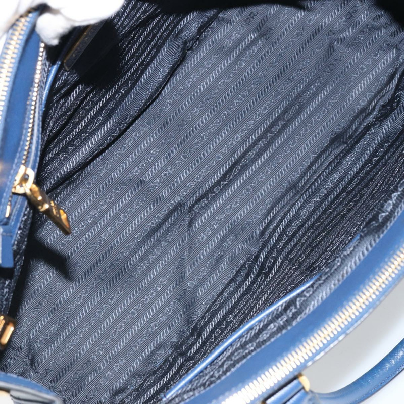 【日本直送】PRADA 手提包 皮革 藍色 金色 Auth mr1971-10
