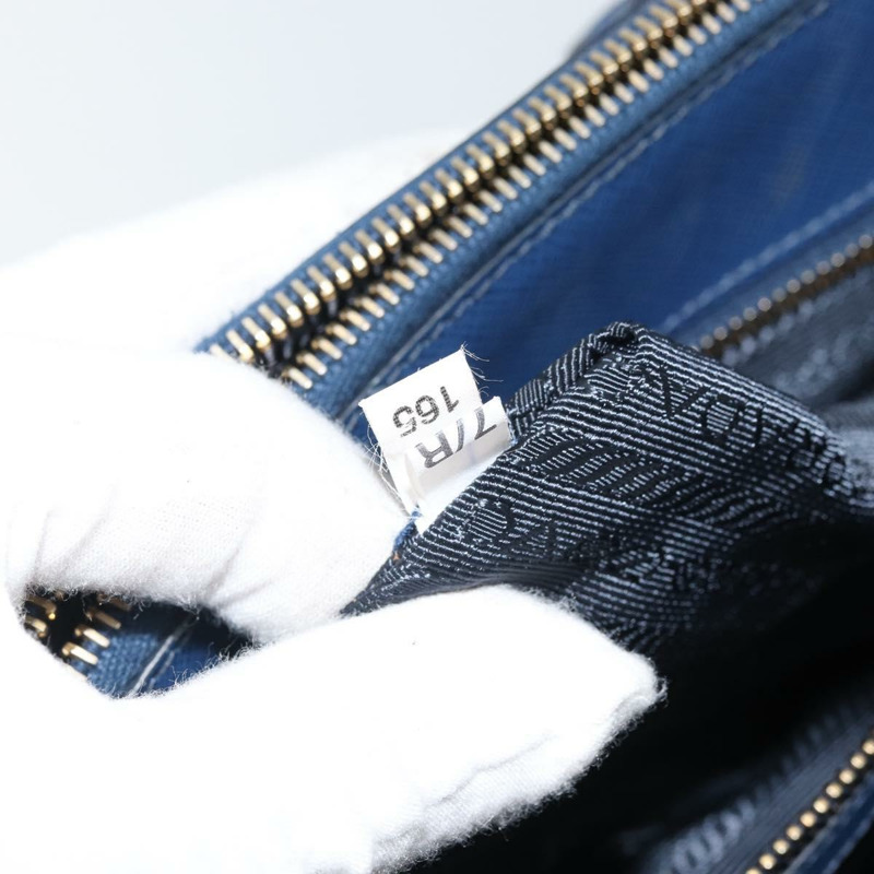 【日本直送】PRADA 手提包 皮革 藍色 金色 Auth mr1971-11