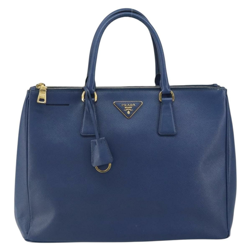 【日本直送】PRADA 手提包 皮革 藍色 金色 Auth mr1971-12