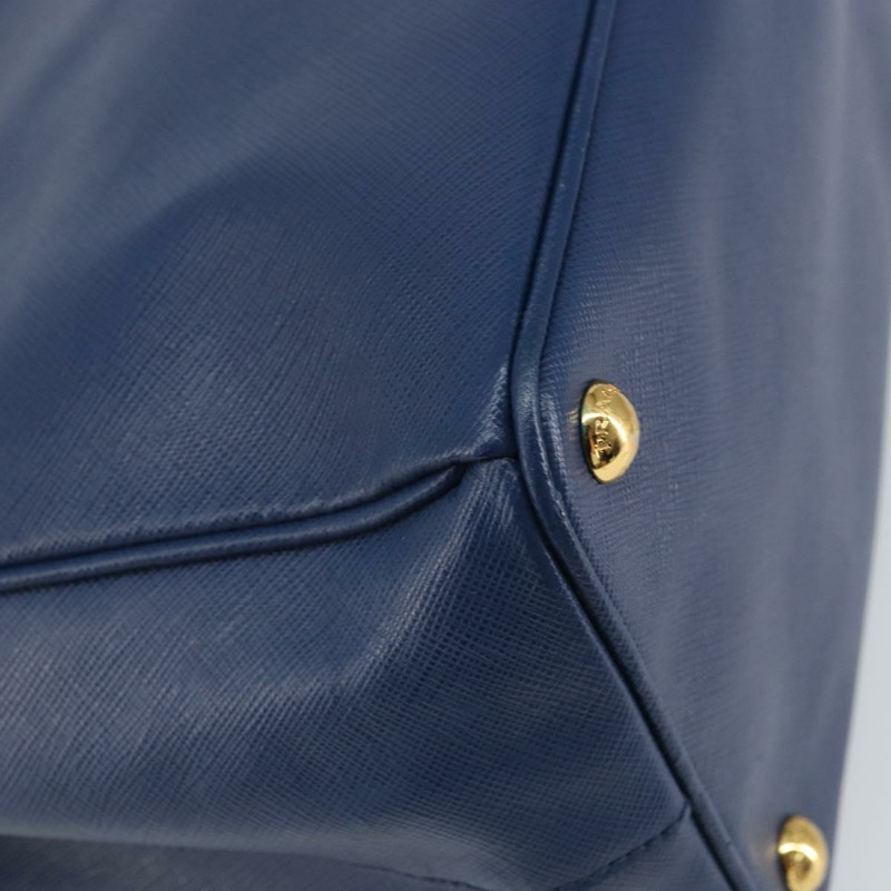【日本直送】PRADA 手提包 皮革 藍色 金色 Auth mr1971-13