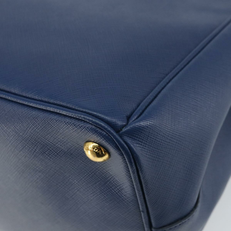 【日本直送】PRADA 手提包 皮革 藍色 金色 Auth mr1971-14