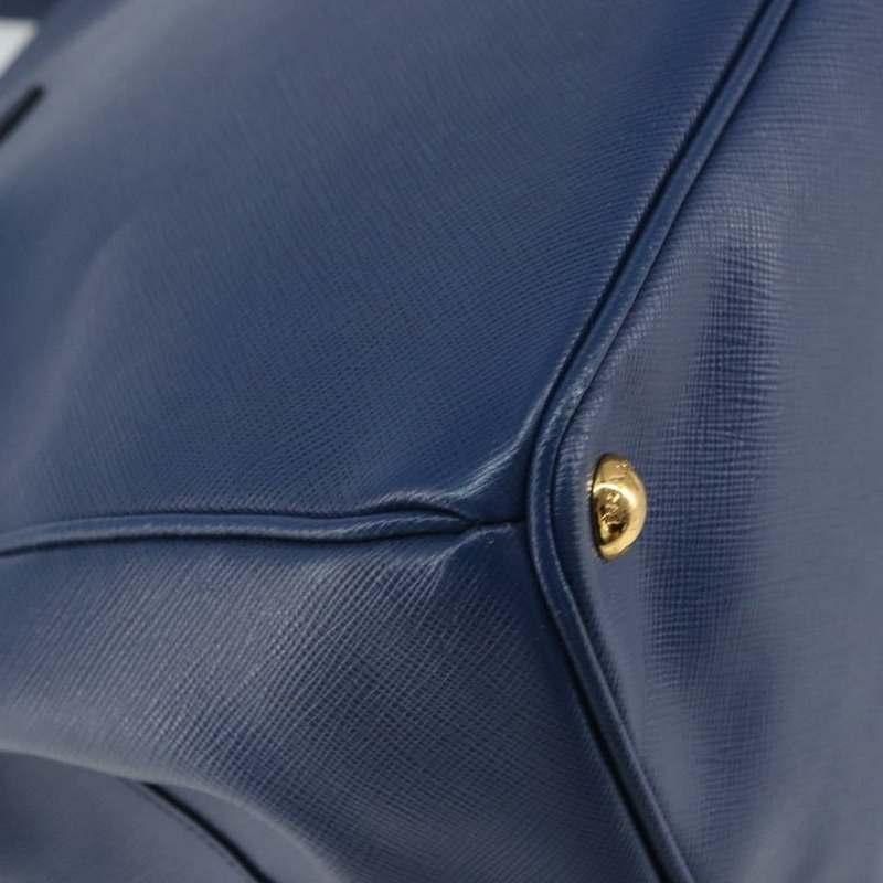 【日本直送】PRADA 手提包 皮革 藍色 金色 Auth mr1971-15