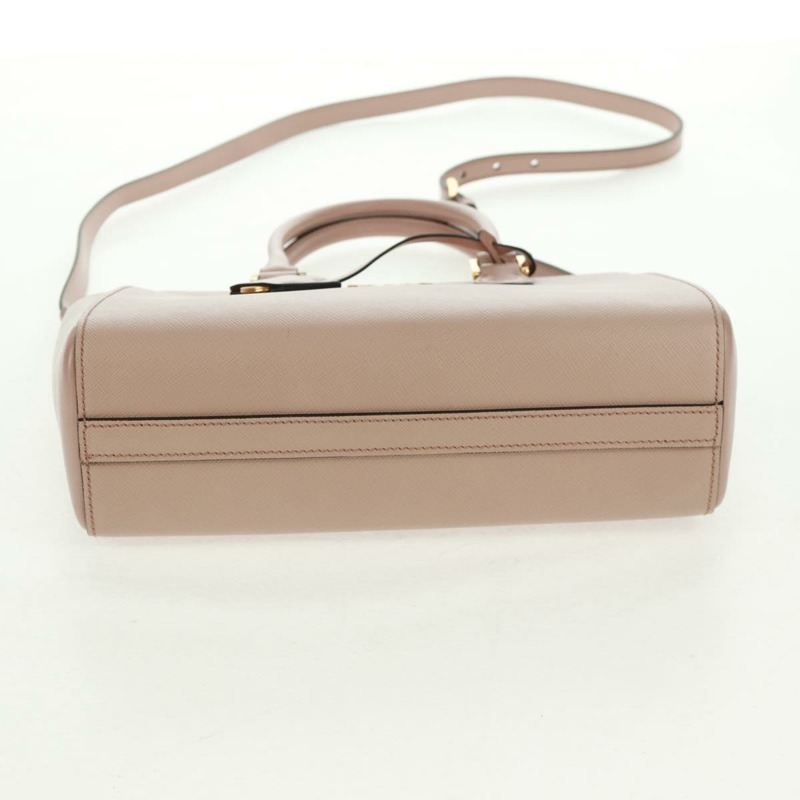 【日本直送】PRADA 手提包 Safiano 皮革 2way 粉金配色 Auth 154260SAV-4