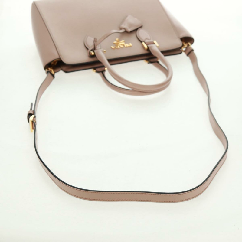 【日本直送】PRADA 手提包 Safiano 皮革 2way 粉金配色 Auth 154260SAV-6