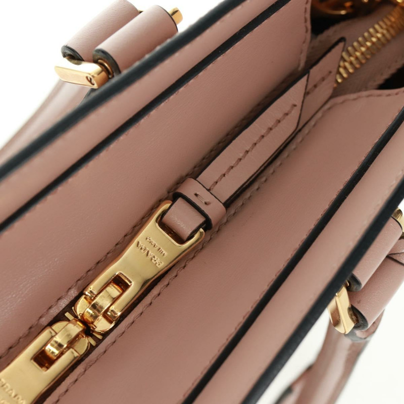 【日本直送】PRADA 手提包 Safiano 皮革 2way 粉金配色 Auth 154260SAV-22