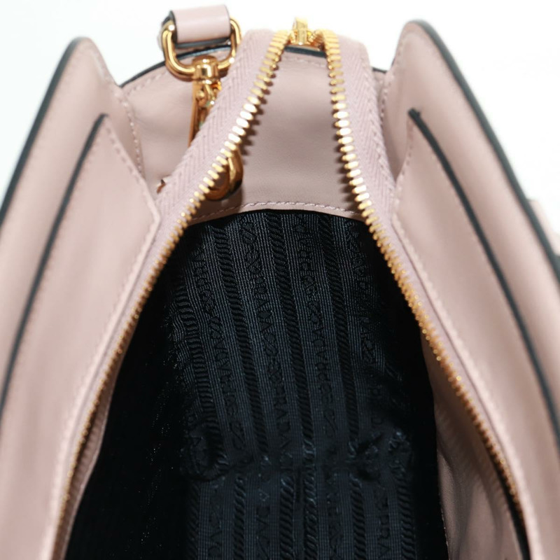 【日本直送】PRADA 手提包 Safiano 皮革 2way 粉金配色 Auth 154260SAV-25