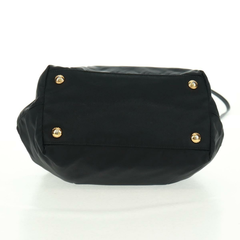【日本直送】PRADA 尼龍皮革雙肩包 黑色 金色 正品 166142V-5