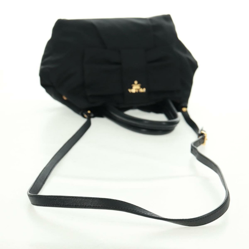 【日本直送】PRADA 尼龍皮革雙肩包 黑色 金色 正品 166142V-7