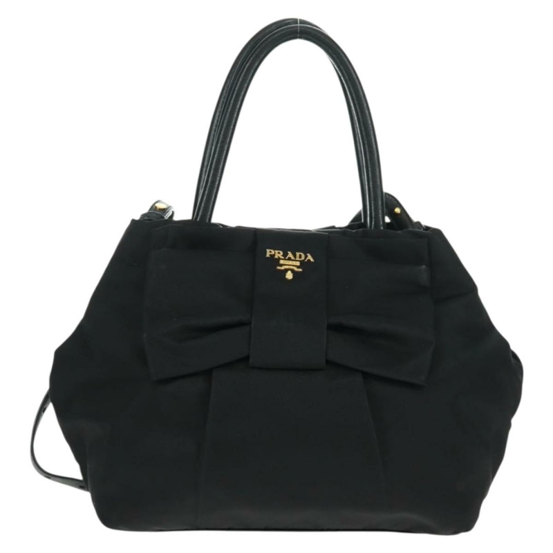 【日本直送】PRADA 尼龍皮革雙肩包 黑色 金色 正品 166142V-12