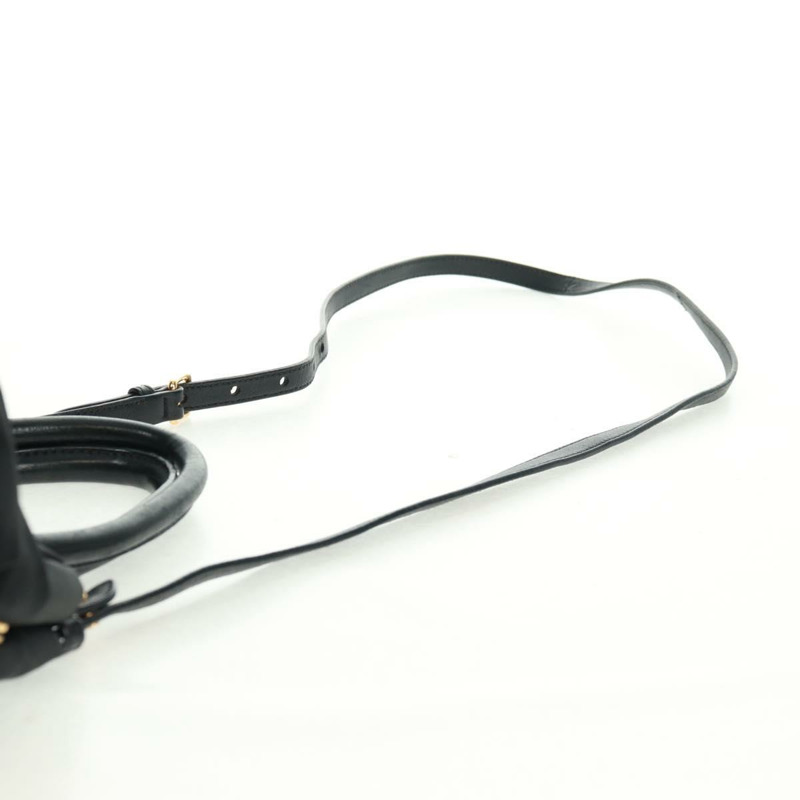 【日本直送】PRADA 尼龍皮革雙肩包 黑色 金色 正品 166142V-15